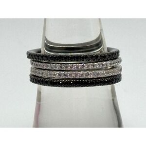 Hidalgo Sterling Silver CZ Eternity Band Stacking Stackable Ring Size 8.25